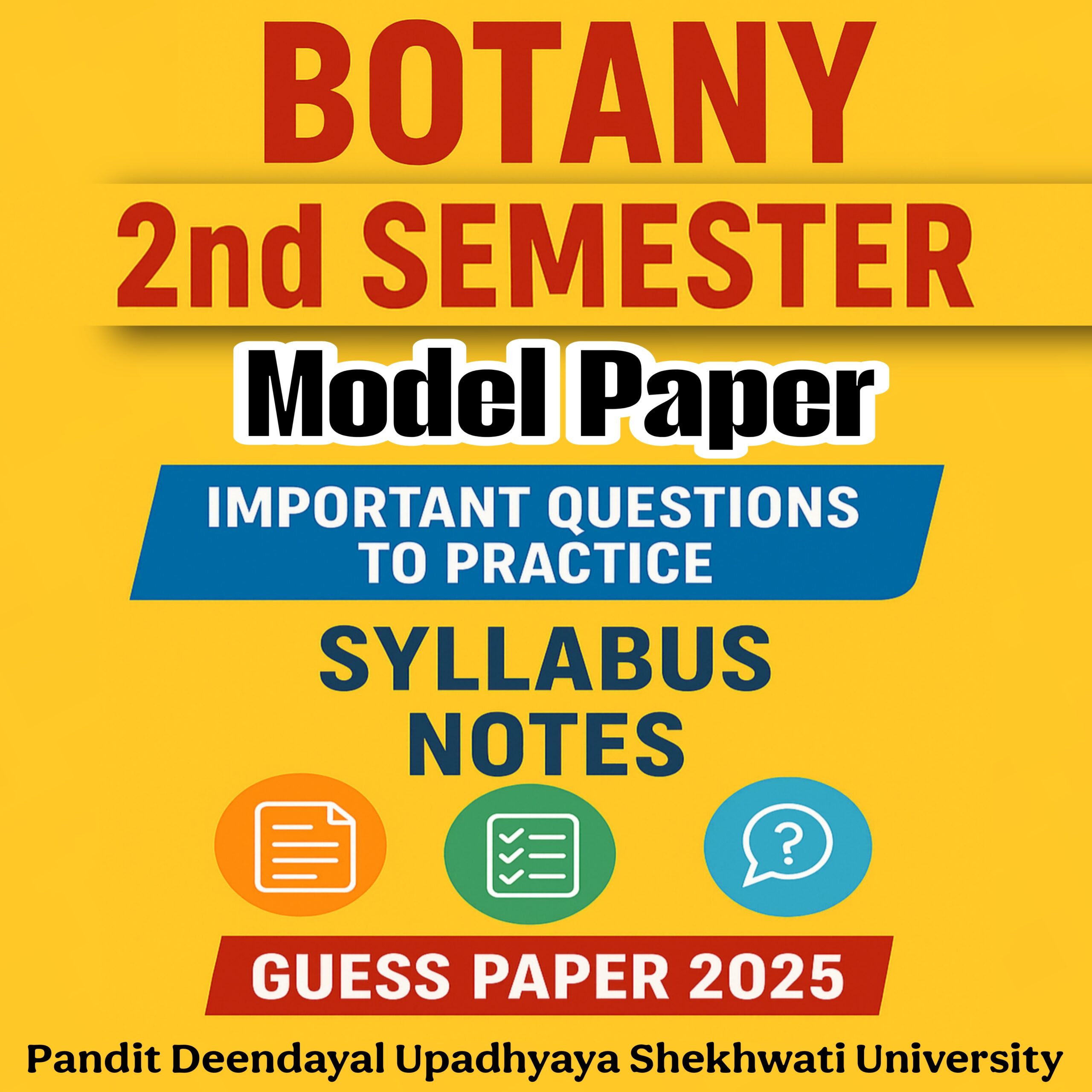 Botany BSc 2nd Semester Model Paper